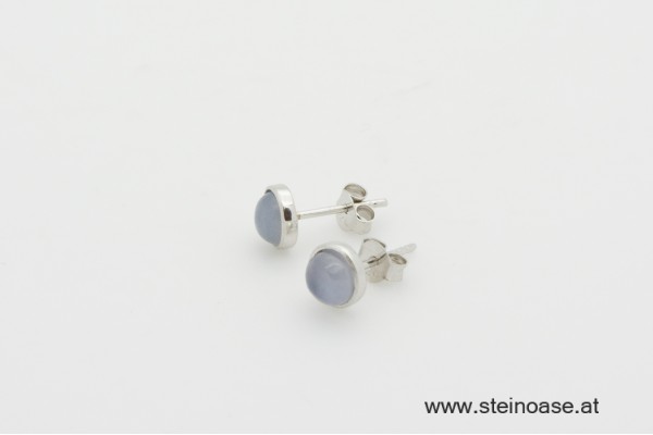 Ohrstecker Chalcedon 6mm Silber